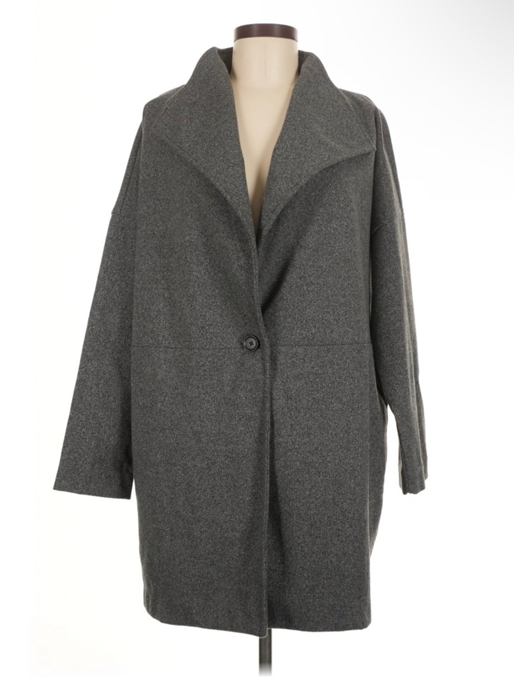 Banana Republic Gray Single-Button Pea Coat Size XL